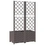 Jardinera con enrejado PP marrón 80x40x136 cm de vidaXL, Maceteros y jardineras - Ref: Foro24-318261, Precio: 95,20 €, Descue...
