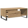 Mesa de centro madera de ingeniería roble artisan 90x50x36,5 cm en Mesas de centro | Comprar online en Foru.es