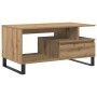 Mesa de centro madera de ingeniería roble artisan 90x49x45 cm en Mesas de centro | Comprar online en Foru.es