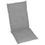 Sillas de jardín 2 uds con cojines grises madera maciza de teca de vidaXL, Sillas de jardín - Ref: Foro24-3062377, Precio: 26...