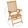 Sillas de jardín 2 uds con cojines grises madera maciza de teca de vidaXL, Sillas de jardín - Ref: Foro24-3062377, Precio: 26...
