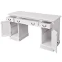 Escritorio de pedestal doble blanco 140x48x80 cm de vidaXL, Escritorios - Ref: Foro24-244370, Precio: 487,35 €, Descuento: %