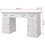Escritorio de pedestal doble blanco 140x48x80 cm de vidaXL, Escritorios - Ref: Foro24-244370, Precio: 487,35 €, Descuento: %