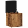 Banco con almacenaje madera ingeniería madera vieja 42x42x45 cm en Bancos para recibidores y almacenamiento | Comprar online en 