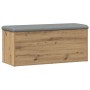 Banco de almacenaje roble artesanal 102x42x45 cm madera de ingeniería en Bancos para recibidores y almacenamiento | Comprar onli