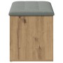 Banco de almacenaje roble artesanal 102x42x45 cm madera de ingeniería en Bancos para recibidores y almacenamiento | Comprar onli