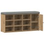 Banco zapatero madera de ingeniería roble artesanal 102x32x50cm en Bancos para recibidores y almacenamiento | Comprar online en 