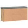 Banco zapatero madera de ingeniería roble artesanal 102x32x50cm en Bancos para recibidores y almacenamiento | Comprar online en 