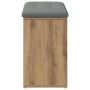 Banco zapatero madera de ingeniería roble artisan 82x32x50 cm en Bancos para recibidores y almacenamiento | Comprar online en Fo