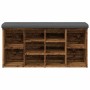 Banco zapatero madera de ingeniería madera vieja 102x32x50 cm en Bancos para recibidores y almacenamiento | Comprar online en Fo