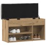 Banco zapatero madera de ingeniería roble artisan 82x32x45,5 cm en Bancos para recibidores y almacenamiento | Comprar online en 