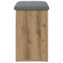 Banco zapatero madera de ingeniería roble artisan 62x32x50 cm en Bancos para recibidores y almacenamiento | Comprar online en Fo