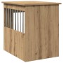 Jaula para perros madera ingeniería roble artesanal 45x62x59cm en Casetas para perros | Comprar online en Foru.es