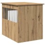 Jaula para perros madera ingeniería roble artesanal 55x75x65 cm en Casetas para perros | Comprar online en Foru.es
