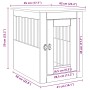 Jaula para perros madera ingeniería roble artesanal 55x75x65 cm en Casetas para perros | Comprar online en Foru.es