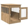 Jaula para perros madera ingeniería roble artesanal 55x80x68 cm en Casetas para perros | Comprar online en Foru.es