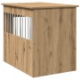 Jaula para perros madera ingeniería roble artesanal 55x80x68 cm en Casetas para perros | Comprar online en Foru.es