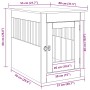 Jaula para perros madera ingeniería roble artesanal 55x80x68 cm en Casetas para perros | Comprar online en Foru.es