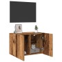 Mueble para TV de pared madera envejecida 60x30x41 cm en Muebles TV | Comprar online en Foru.es