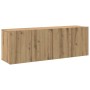 Muebles para TV de pared 2 unidades roble artesanal 60x30x41 cm en Muebles TV | Comprar online en Foru.es