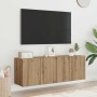 Muebles para TV de pared 2 unidades roble artesanal 60x30x41 cm en Muebles TV | Comprar online en Foru.es