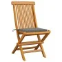 Garden chairs 2 units with gray teak wood cushions by vidaXL, Garden chairs - Ref: Foro24-3062461, Price: 148,58 €, Discount: %