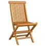Garden chairs 2 units with gray teak wood cushions by vidaXL, Garden chairs - Ref: Foro24-3062461, Price: 148,58 €, Discount: %