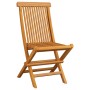 Sillas de jardín 2 uds con cojines gris madera de teca de vidaXL, Sillas de jardín - Ref: Foro24-3062461, Precio: 143,65 €, D...