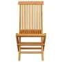 Garden chairs 2 units with gray teak wood cushions by vidaXL, Garden chairs - Ref: Foro24-3062461, Price: 148,58 €, Discount: %