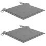 Garden chairs 2 units with gray teak wood cushions by vidaXL, Garden chairs - Ref: Foro24-3062461, Price: 148,58 €, Discount: %