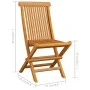 Garden chairs 2 units with gray teak wood cushions by vidaXL, Garden chairs - Ref: Foro24-3062461, Price: 148,58 €, Discount: %