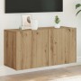 Mueble de TV de pared roble artisian 80x30x41 cm en Muebles TV | Comprar online en Foru.es