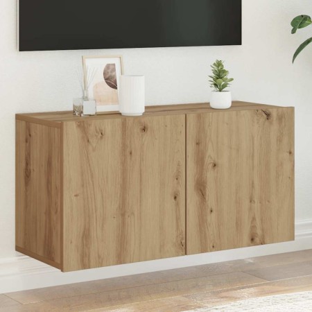 Mueble de TV de pared roble artisian 80x30x41 cm en Muebles TV | Comprar online en Foru.es