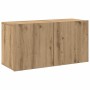 Mueble de TV de pared roble artisian 80x30x41 cm en Muebles TV | Comprar online en Foru.es