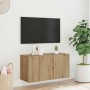 Mueble de TV de pared roble artisian 80x30x41 cm en Muebles TV | Comprar online en Foru.es