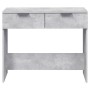 Mesa consola de madera contrachapada gris hormigón 90x36x75 cm de vidaXL, Mesas auxiliares - Ref: Foro24-811335, Precio: 51,6...