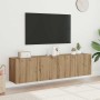 Muebles de TV de pared 2 unidades roble artisian 80x30x41 cm en Muebles TV | Comprar online en Foru.es