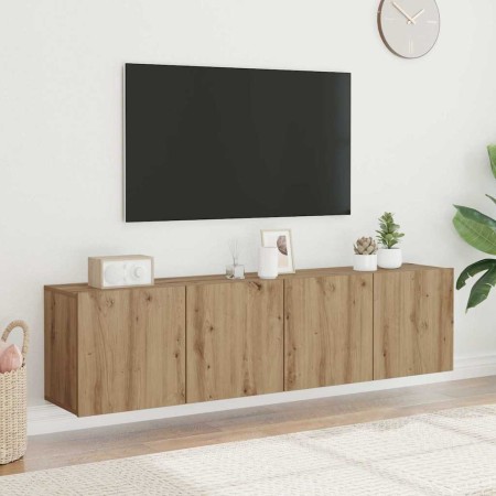 Muebles de TV de pared 2 unidades roble artisian 80x30x41 cm en Muebles TV | Comprar online en Foru.es