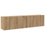 Muebles de TV de pared 2 unidades roble artisian 80x30x41 cm en Muebles TV | Comprar online en Foru.es