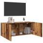 Mueble de TV de pared madera envejecida 100x30x41 cm en Muebles TV | Comprar online en Foru.es