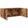 Mueble de TV de pared madera envejecida 100x30x41 cm en Muebles TV | Comprar online en Foru.es
