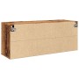 Mueble de TV de pared madera envejecida 100x30x41 cm en Muebles TV | Comprar online en Foru.es