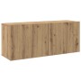 Mueble para TV de pared roble artisian 100x30x41 cm en Muebles TV | Comprar online en Foru.es
