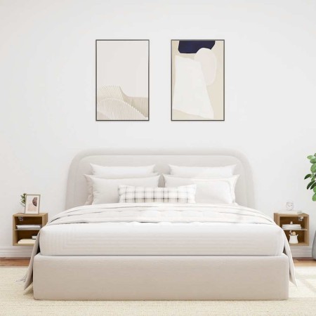 Muebles TV de pared luces LED 2 uds roble artisian 30x28,5x30cm en Muebles TV | Comprar online en Foru.es