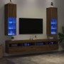 Muebles TV con luces LED 2 uds roble artesanal 30,5x30x102 cm en Muebles TV | Comprar online en Foru.es
