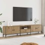 Mueble TV cajón madera ingeniería roble artesanal 200x25x44 cm en Muebles TV | Comprar online en Foru.es
