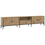 Mueble TV cajón madera ingeniería roble artesanal 200x25x44 cm en Muebles TV | Comprar online en Foru.es