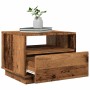 Mesa de centro con luces LED madera envejecida 50x49x40 cm en Mesas de centro | Comprar online en Foru.es