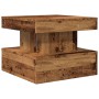 Mesa de centro con luces LED madera envejecida 50x50x40 cm en Mesas de centro | Comprar online en Foru.es