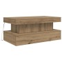 Mesa de centro con luces LED roble artisian 50x50x40 cm en Mesas de centro | Comprar online en Foru.es